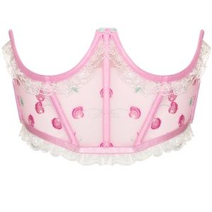 For Love and Lemons Sweet Cherry Corset